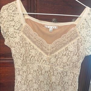 CAbi Ivory Lace Blouse